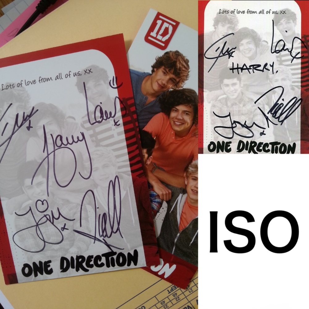 One Direction Signed Card